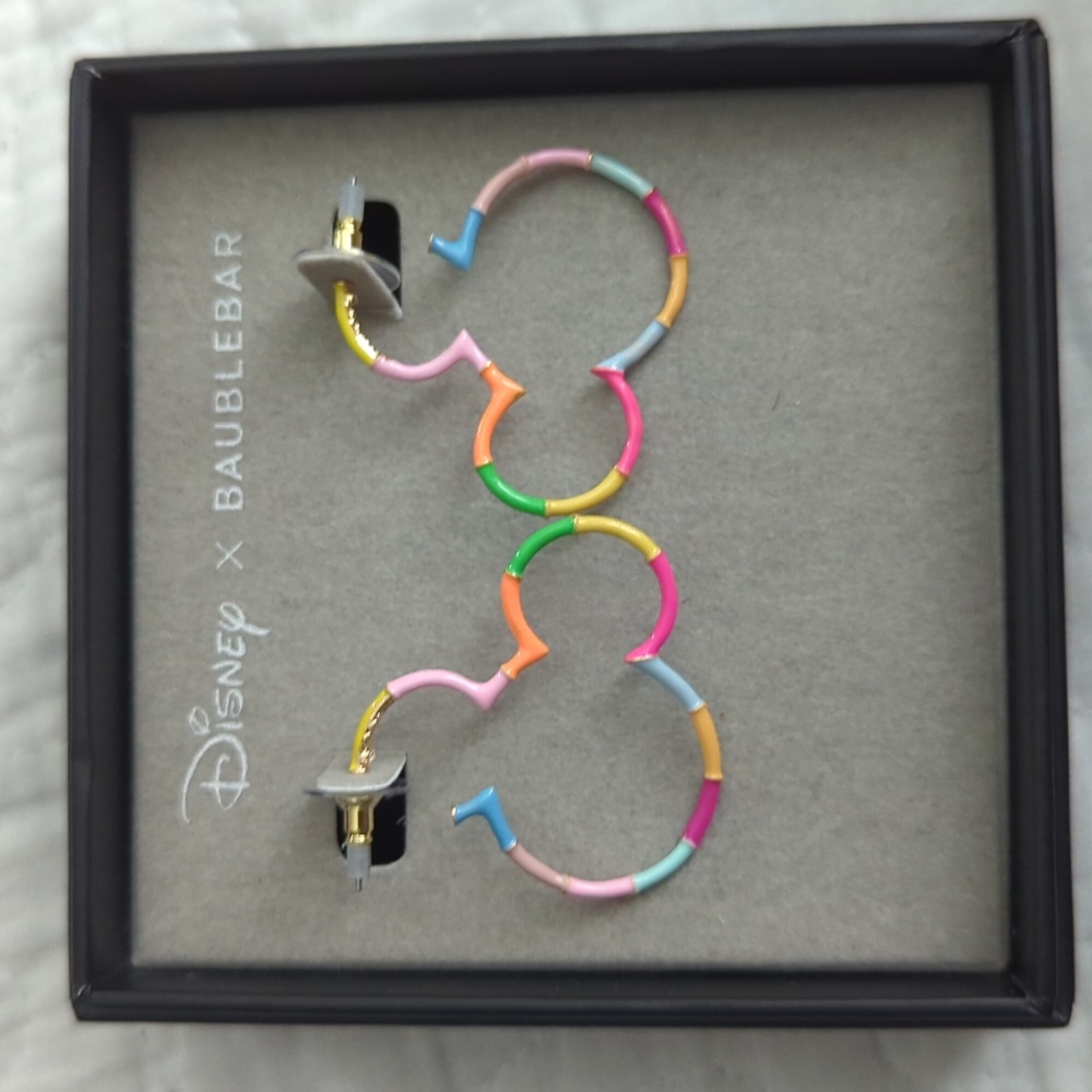DISNEY X BAUBLEBAR MICKEY MOUSE  SILHOUETTE EARRINGS